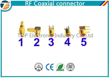MMCX Male Crimp Connector Right Angle 50 OHMs For RG316 Coaxial Cable