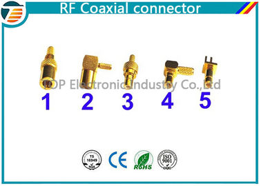 50 Ohm , 75 Ohm Right Angle Straight SMB Coaxial Connector Low Reflection