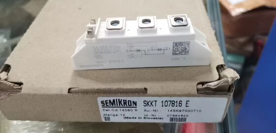 SKKT107B16E 1600V 107A Dual Thyristor Module Low VF 1.35V 2.4kA Surge AlN Ceramic Base Pressure Contacts SEMIPACK1 Isolated UL Certified for Soft Starters and Drives