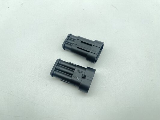 282105-1 3 Position 5.0mm Pitch Wire-to-Board Header Vertical Through Hole Shrouded Friction Lock Polarized 9A Rating for Power Supplies and Industrial Controls