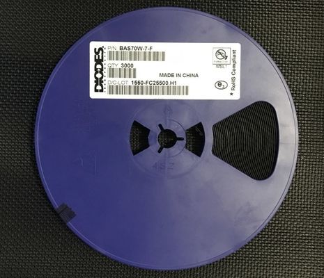 BAS70W-7-F Dual Series Schottky Diode 70V Reverse Voltage 200mA Forward Current Low VF & Leakage SOT-323 Package High-Speed Switching Ideal for Protection & RF Circuits