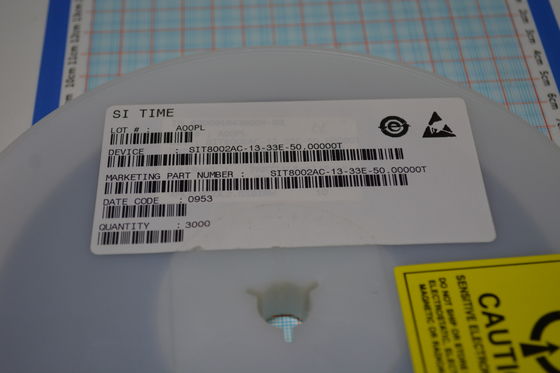 SIT8002AC-13-33E-50.00000T 50MHz MEMS Oscillator ±50ppm Stability 1.8-3.3V Supply 2.5mA Low Power LVPECL Output -40°C to +85°C AEC-Q100 Qualified