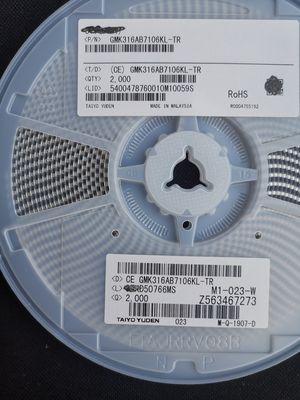 GMK316AB7106KL-TR 10μF 16V MLCC X5R 1206 ±10% Tol Low ESR -55°C to +85°C AEC-Q200