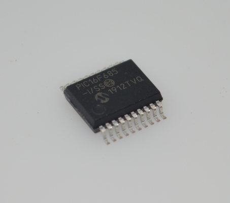 PIC16F685-I/SS 8-bit Flash MCU 20MHz Speed 3.5KB Memory 256B EEPROM 12x10-bit ADC 25 I/O Pins Wide 2.0-5.5V Range Industrial -40°C to +85°C SSOP-20 Package for Embedded Control