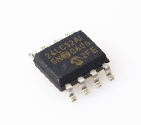 24LC32A-I/SN 32K I2C EEPROM 400kHz Speed 1M Write Cycles 2.5-5.5V Range 64-Byte Page Industrial Grade Low Power RoHS Compliant Compact SOIC-8 Package