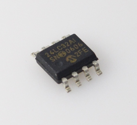 24LC32A-I/SN 32K I2C EEPROM 400kHz Speed 1M Write Cycles 2.5-5.5V Range 64-Byte Page Industrial Grade Low Power RoHS Compliant Compact SOIC-8 Package