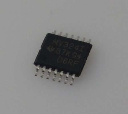 LMV324IPWR Low-Cost Quad Op-Amp with Rail-to-Rail Output 1.1MHz Bandwidth Low IQ (24µA/amp) 2.7-5.5V Operation Tiny TSSOP-14 Package -40°C to 125°C Range ESD Protection and High EMI Rejection