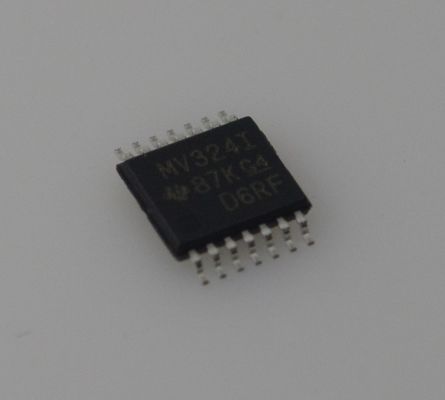 LMV324IPWR Low-Cost Quad Op-Amp with Rail-to-Rail Output 1.1MHz Bandwidth Low IQ (24µA/amp) 2.7-5.5V Operation Tiny TSSOP-14 Package -40°C to 125°C Range ESD Protection and High EMI Rejection
