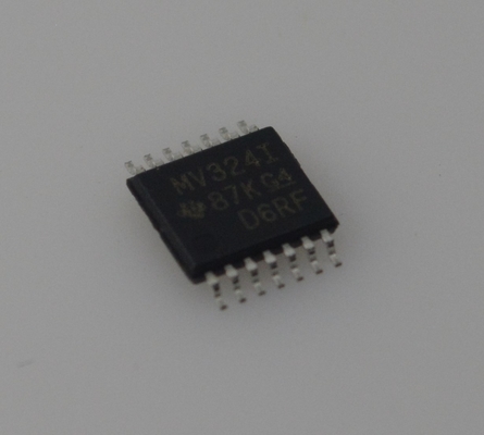 LMV324IPWR Low-Cost Quad Op-Amp with Rail-to-Rail Output 1.1MHz Bandwidth Low IQ (24µA/amp) 2.7-5.5V Operation Tiny TSSOP-14 Package -40°C to 125°C Range ESD Protection & High EMI Rejection
