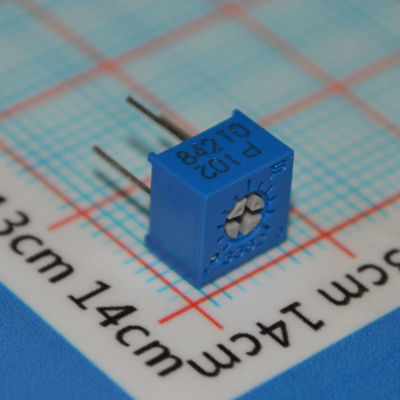 3362P-1-102LF Trimpot 1kΩ 10-Turn Precision Potentiometer ±10% Tolerance Through-Hole Mount Cermet Element Reliable Adjustability Ideal for Calibration and Circuit Tuning