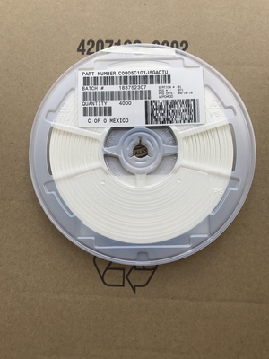 C0805C101J5GACTU 100pF 50V C0G/NP0 0805 Ceramic Capacitor ±5% Tolerance High Frequency Stability Ultra-Low ESR High Q Value and Tape & Reel Packaging for Precision Circuits