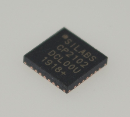 CP2102-GMR USB-UART Bridge Single-Chip Solution Integrated USB & Crystal 9600 bps to 2 Mbps Baud 512-Byte Buffer Full GPIO Compact QFN Royalty-Free Drivers