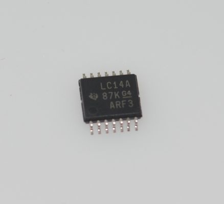 SN74LVC14APWR 6-Channel Schmitt-Trigger Inverter with 1.65-5.5V Wide VCC 10ns Max tp 0.5μA Low ICC ±24mA Output Drive HBM ESD Protection TSSOP-14 Package & -40°C to +125°C Rating