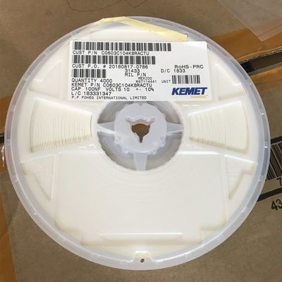 C0603C104K8RACTU 100nF 10V X7R 0603 MLCC Featuring 10% Tolerance High Capacitance Stable Performance from -55°C to +125°C and RoHS Compliance
