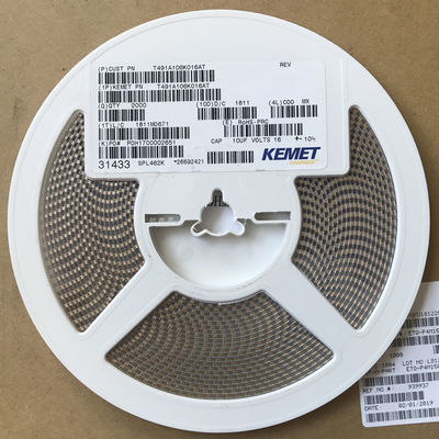 T491A106K016AT 10μF Tantalum Capacitor 16V, ±10% Tol Low ESR AEC-Q200 Qualified -55°C to +125°C Range 125°C High Temp Rating Tape & Reel Halogen-Free