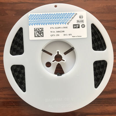 3224W-1-501E Trimmer Pot 500Ω 1W Cermet Element 3224W Case Sealed Construction Side Adjust J-Hook Termination ±10% Tolerance PCB Mount Reliable Performance