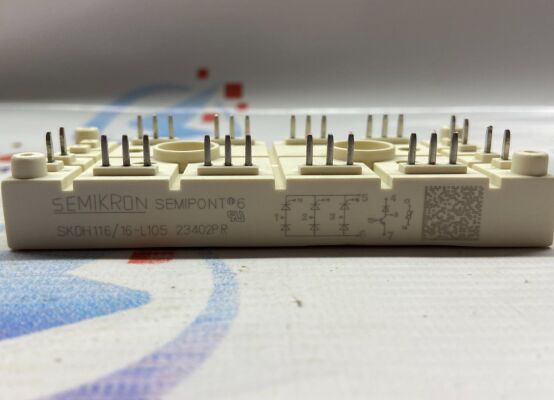 SKDH116/16-L105 1600V 116A IGBT Module 3-Phase Bridge Boost Chopper Integrated NTC High Surge Current 950A SEMIPONT6 Package Press-In Pin UL Certified for UPS and Drives