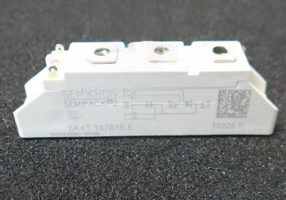 SKKT107B16E 1600V 107A Dual Thyristor Module Low VF 1.35V 2.4kA Surge AlN Ceramic Base Pressure Contacts SEMIPACK1 Isolated UL Certified for Soft Starters and Drives