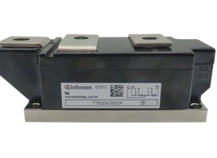 TT600N16KOF 1600V 600A Dual Thyristor Module Low VF 1.32V High Surge 21kA Pressure Contact Technology Isolated Baseplate Trench Gate UL Certified for Soft Starters and Rectifiers