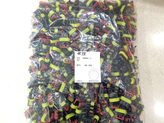 282087-1 4 Position 2.5mm Pitch Wire-to-Board Receptacle Crimp Housing Friction Lock Panel Mount Polarized UL 94V-0 4.5A Rating for Power Distribution and Industrial