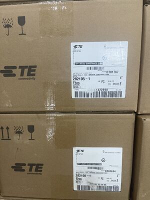 282105-1 3 Position 5.0mm Pitch Wire-to-Board Header Vertical Through Hole Shrouded Friction Lock Polarized 9A Rating for Power Supplies and Industrial Controls