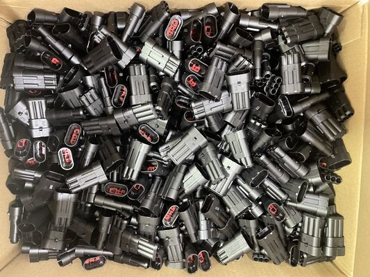 282105-1 3 Position 5.0mm Pitch Wire-to-Board Header Vertical Through Hole Shrouded Friction Lock Polarized 9A Rating for Power Supplies and Industrial Controls