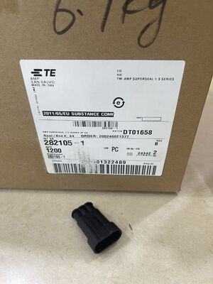 282105-1 3 Position 5.0mm Pitch Wire-to-Board Header Vertical Through Hole Shrouded Friction Lock Polarized 9A Rating for Power Supplies and Industrial Controls