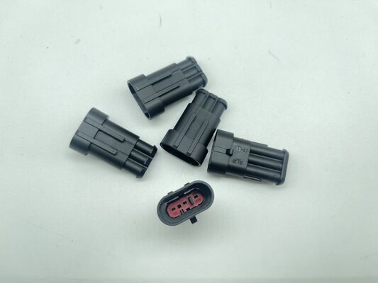 282105-1 3 Position 5.0mm Pitch Wire-to-Board Header Vertical Through Hole Shrouded Friction Lock Polarized 9A Rating for Power Supplies and Industrial Controls