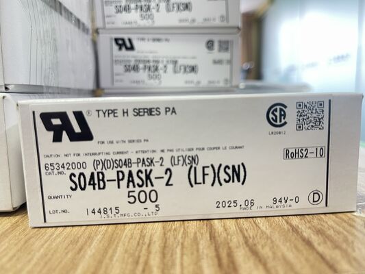 S04B-PASK-2 4-Pin 2.0mm Pitch Top-Entry Header Friction Lock UL94V-0 Nylon 3A 250V -25°C to +85°C THT Mount JST PA Series for Appliances