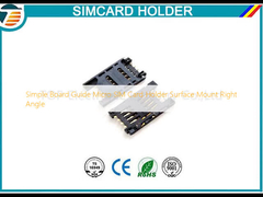 Simple Board Guide Micro SIM Card Holder Surface Mount Right Angle